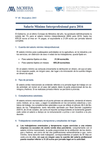 Salario Mínimo Interprofesional para 2016