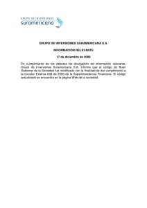 GRUPO DE INVERSIONES SURAMERICANA S.A. INFORMACIÓN