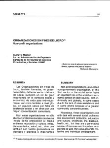 Organizaciones sin fines de lucro