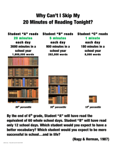 Why Can`t I Skip My 20 Minutes of Reading Tonight?