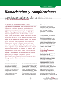 Homocisteína y complicaciones cardiovasculares de la diabetes