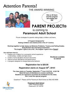 Attention Parents! - City of Paramount