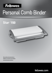 Personal Comb Binder - Fellowes Canada Ltd.