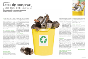Latas de conserva: ¿por qué reciclarlas?