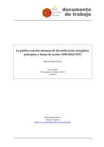 La política exterior alemana de diversificación energética: principios