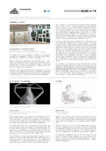 PIRAMIDÓN NEWS nº 74 - PIRAMIDÓN / centre d`art contemporani
