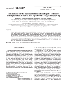Thalidomide for the treatment of metastatic hepatic epithelioid