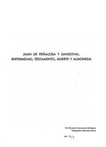 juan de peñalosa y sandoval. enfermedad, testamento