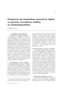 Patogénesis del metabolismo anormal de lípidos en pacientes con