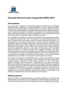 Encuesta Nacional sobre Inseguridad (ENSI) 2010