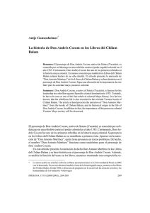 La historia de Don Andrés Cocom en los Libros del Chilam Balam
