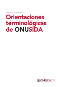 Orientaciones terminológicas de ONUSIDA