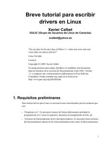 Breve tutorial para escribir drivers en Linux