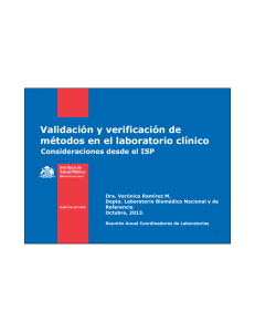 Validación y verificación de métodos en el laboratorio clínico