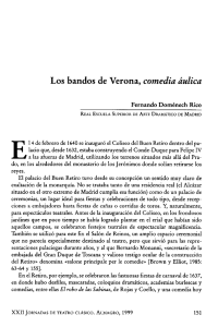 Los bandos de Verona, comedia áulica