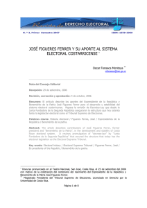 José Figueres Ferrer y su aporte al sistema electoral costarricense