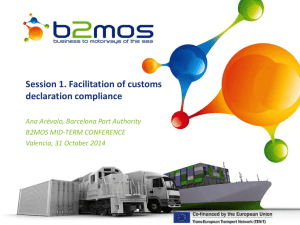 Session 1. Facilitation of customs declaration compliance