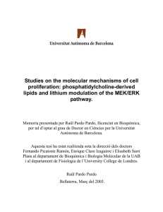 Studies on the molecular mechanisms of cell proliferation