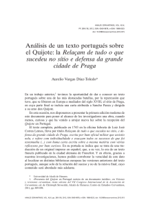 Análisis de un texto portugués sobre el Quijote: la Relaçam de tudo