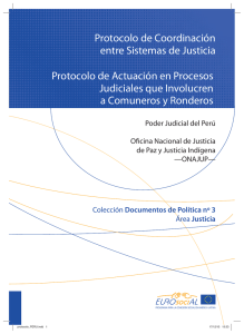 Protocolo de Coordinación entre Sistemas de Justicia Protocolo de