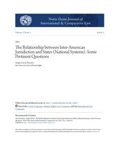 The Relationship between Inter-American Jurisdiction and States
