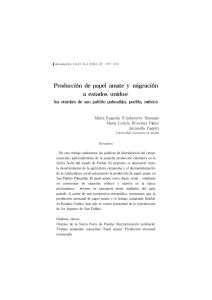 Producción de papel amate y migración a estados unidos: