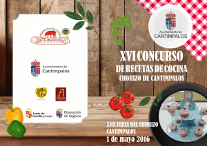 XVI Concurso de Recetas de cocina Chorizo de CANTIMPALOS