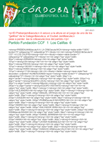 Partido Fundación CCF 1 Los Califas 6