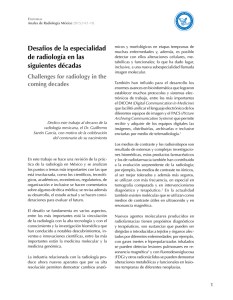 Desafíos de la especialidad de radiología en las siguientes décadas
