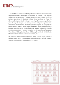 XAVI SARRIÀ: Licenciado en Filologia Catalana i Màster en
