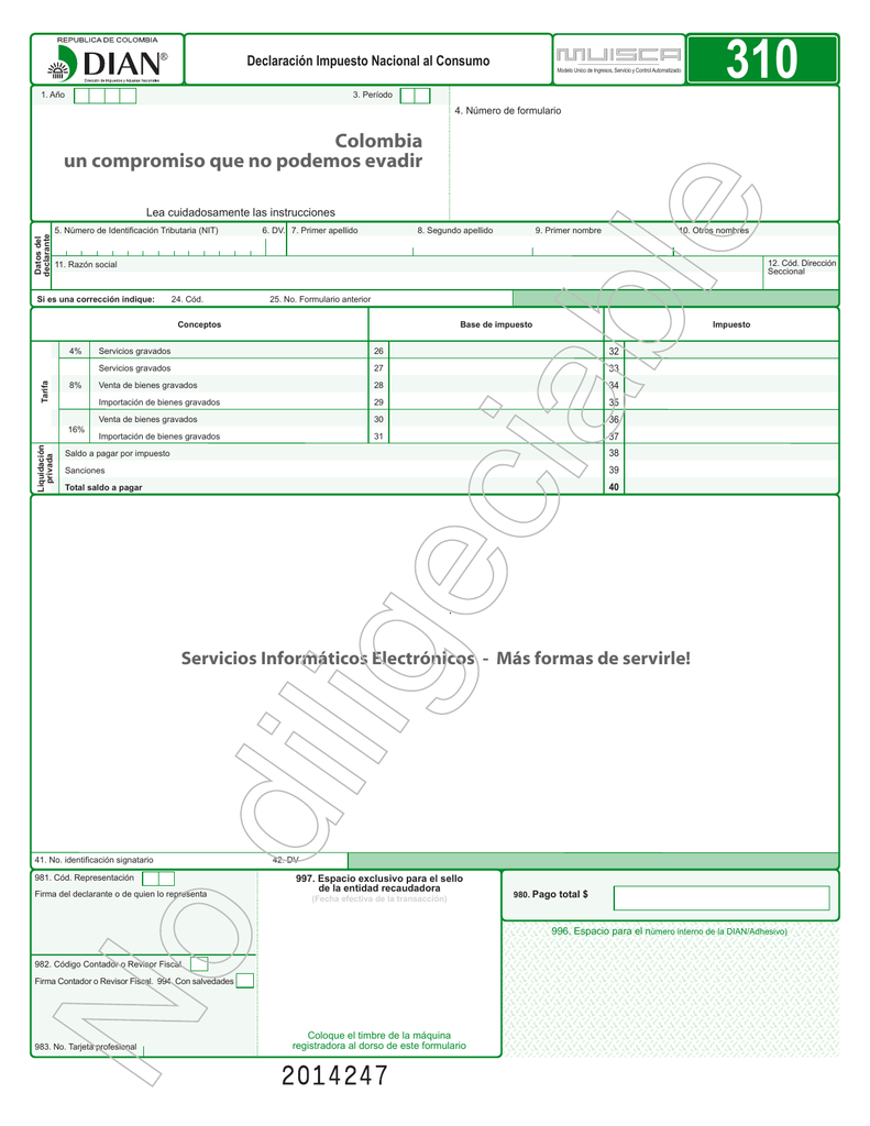 Formulario 310