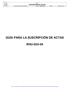 guía para la suscripción de actas rhu-gui-04 - Inicio