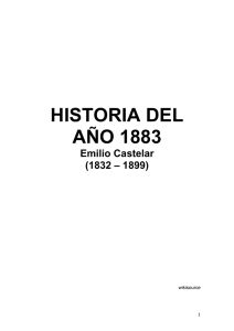 Castelar, Emilio, HISTORIA DEL AÑO 1883
