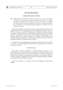 III. Otras Resoluciones - Sede electrónica del Gobierno de Canarias