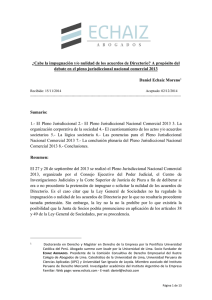 ¿Cabe la impugnación y/o nulidad de los acuerdos de Directorio? A