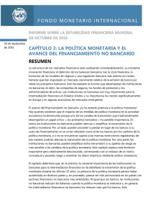 CAPÍTULO 2: LA POLÍTICA MONETARIA Y EL AVANCE DEL