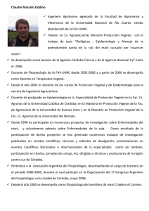 Claudio Marcelo Oddino Ingeniero Agrónomo egresado de la