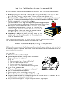 Help Your Child Get Back Into the Homework Habit
