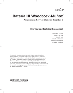 Batería III Woodcock-Muñoz - Institute for Applied Psychometrics (IAP)