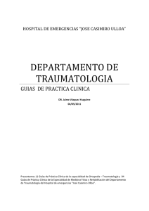 departamento de traumatologia - Hospital de Emergencias José