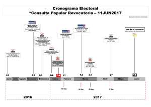 Cronograma Electoral “Consulta Popular Revocatoria – 11JUN2017
