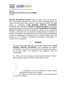 Señores CONSEJO DE ESTADO DE COLOMBIA Ciudad VÍCTOR