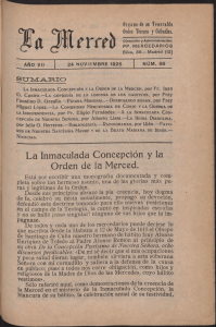 La Inmaculada Concepción y la Orden de la Merced.