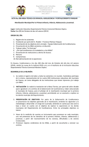 Acta prueba piloto municipio Guasca.
