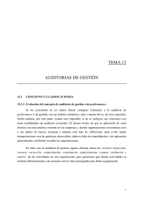 TEMA 12 AUDITORIAS DE GESTIÓN