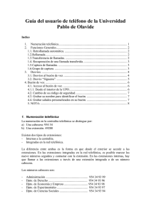Manual de teléfonos analógicos - Universidad Pablo de Olavide, de