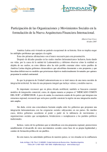 Participación de las Organizaciones y Movimientos Sociales