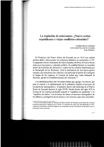 Nuevo orden republicano o viejos conﬂictos coloniales?