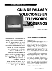 GUIA DE FALLAS Y SOLUCIONES EN TELEVISORES MODERNOS