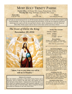 Bulletin - Most Holy Trinity